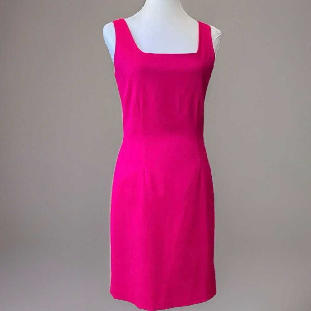 Patricia Jones Pink Wool Pencil Dress Size 6